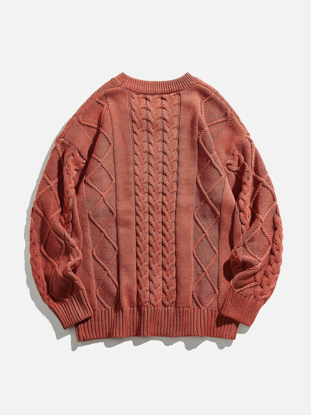 Lacezy - Solid Braided Sweater- Streetwear Fashion - lacezy.com