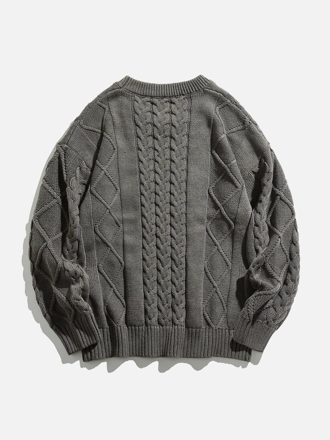 Lacezy - Solid Braided Sweater- Streetwear Fashion - lacezy.com