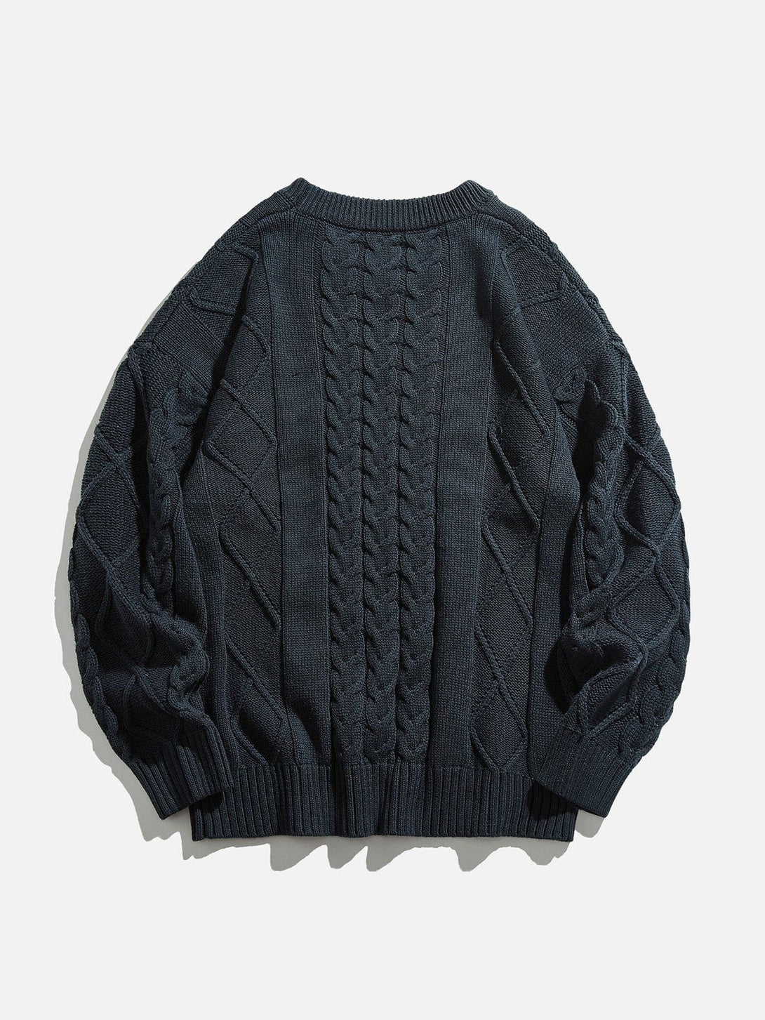 Lacezy - Solid Braided Sweater- Streetwear Fashion - lacezy.com