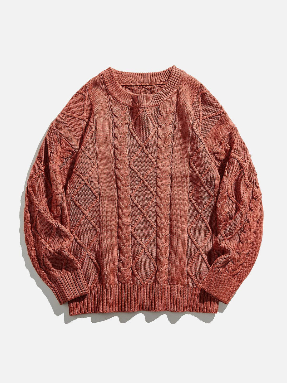 Lacezy - Solid Braided Sweater- Streetwear Fashion - lacezy.com