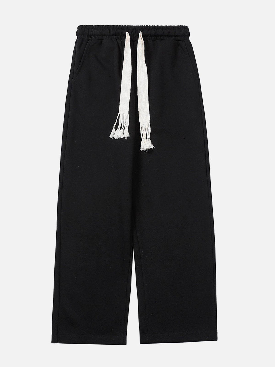 Lacezy - Solid Color Big Drawstring Sweatpants- Streetwear Fashion - lacezy.com