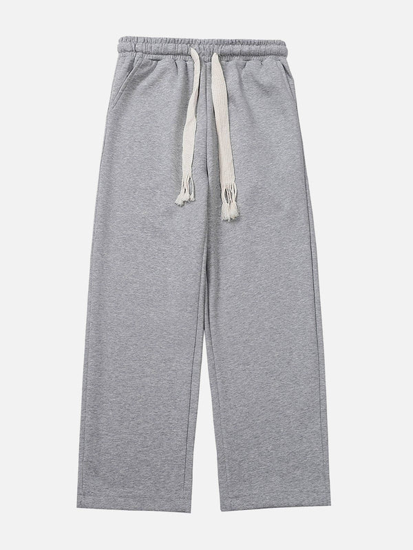 Lacezy - Solid Color Big Drawstring Sweatpants- Streetwear Fashion - lacezy.com