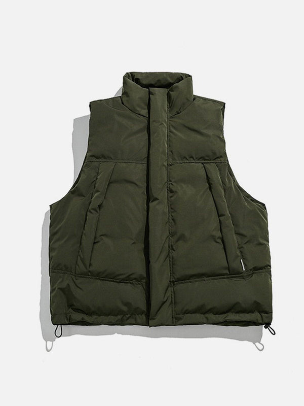 Lacezy - Solid Color Big Pocket Gilet- Streetwear Fashion - lacezy.com