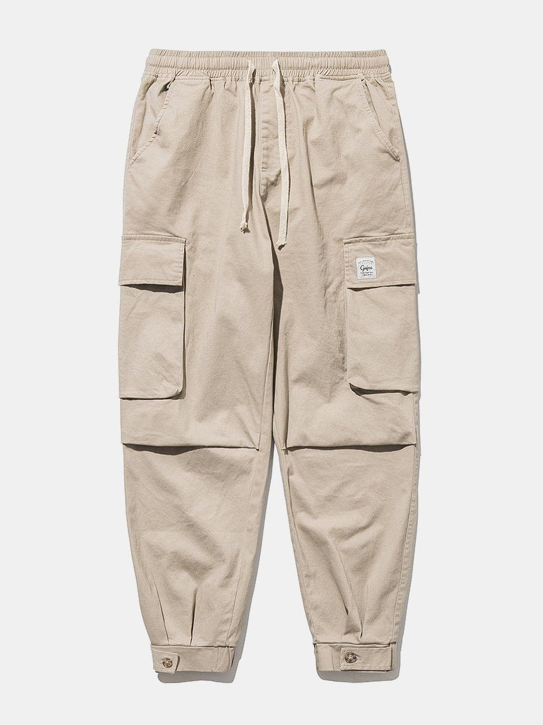 Lacezy - Solid Color Casual Cargo Pants- Streetwear Fashion - lacezy.com