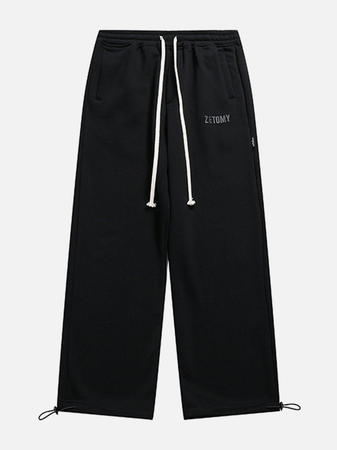 Lacezy - Solid Color Drawstring Pants- Streetwear Fashion - lacezy.com