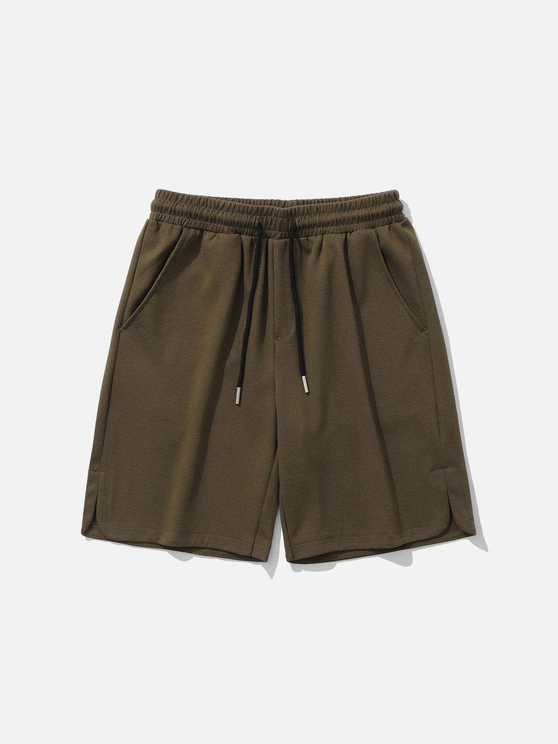 Lacezy - Solid Color Drawstring Shorts- Streetwear Fashion - lacezy.com