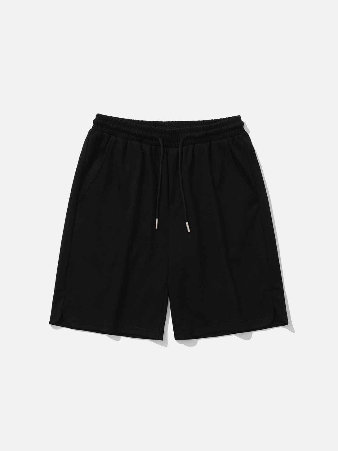 Lacezy - Solid Color Drawstring Shorts- Streetwear Fashion - lacezy.com