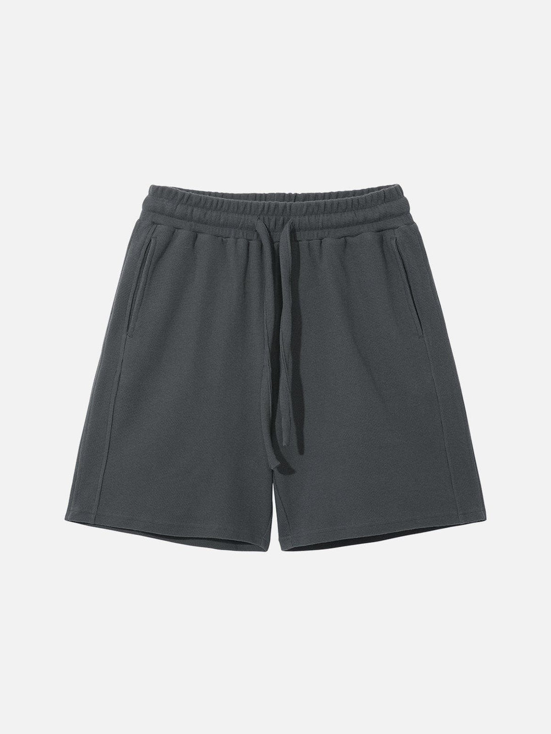 Lacezy - Solid Color Drawstring Shorts- Streetwear Fashion - lacezy.com