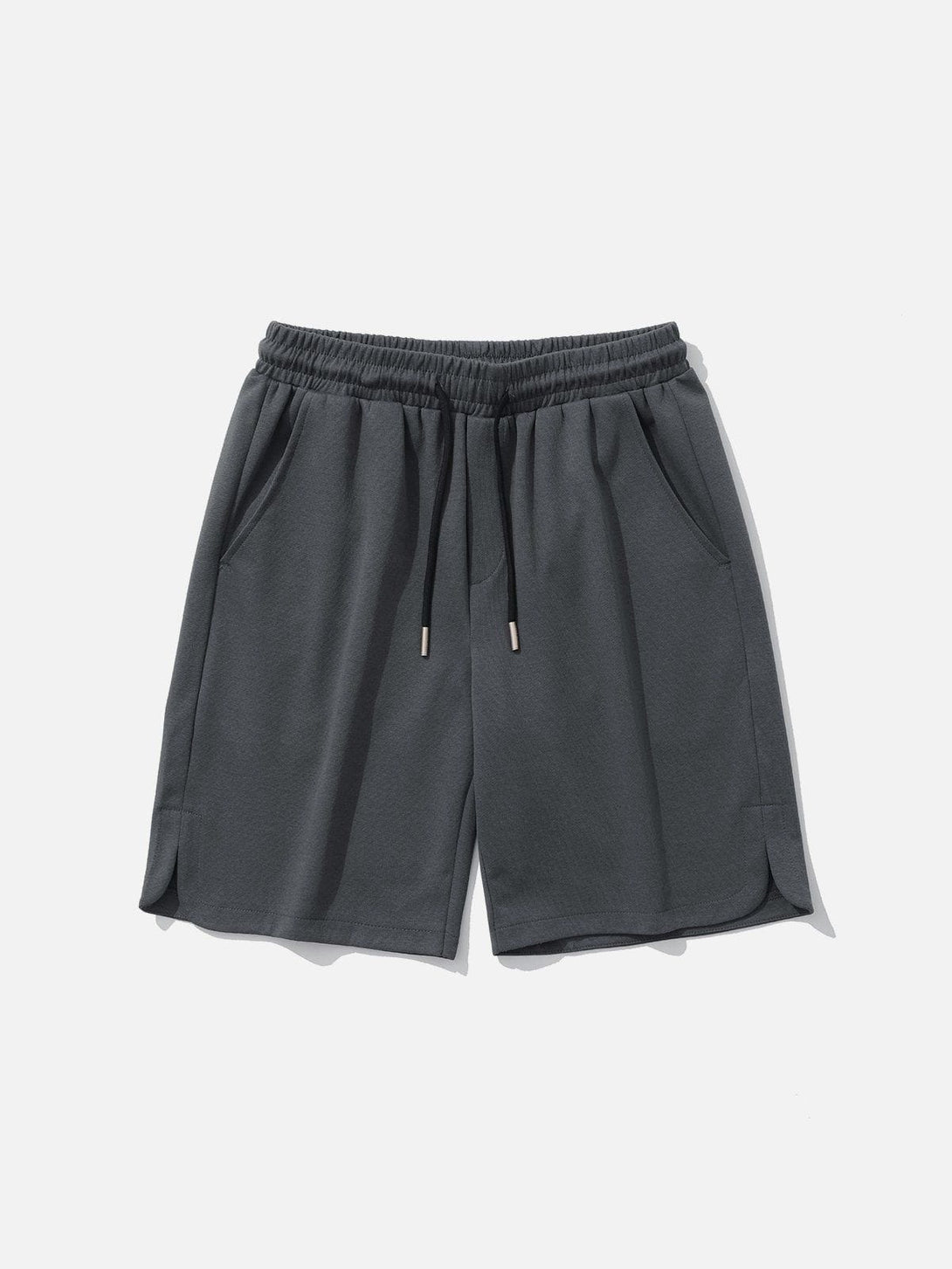 Lacezy - Solid Color Drawstring Shorts- Streetwear Fashion - lacezy.com