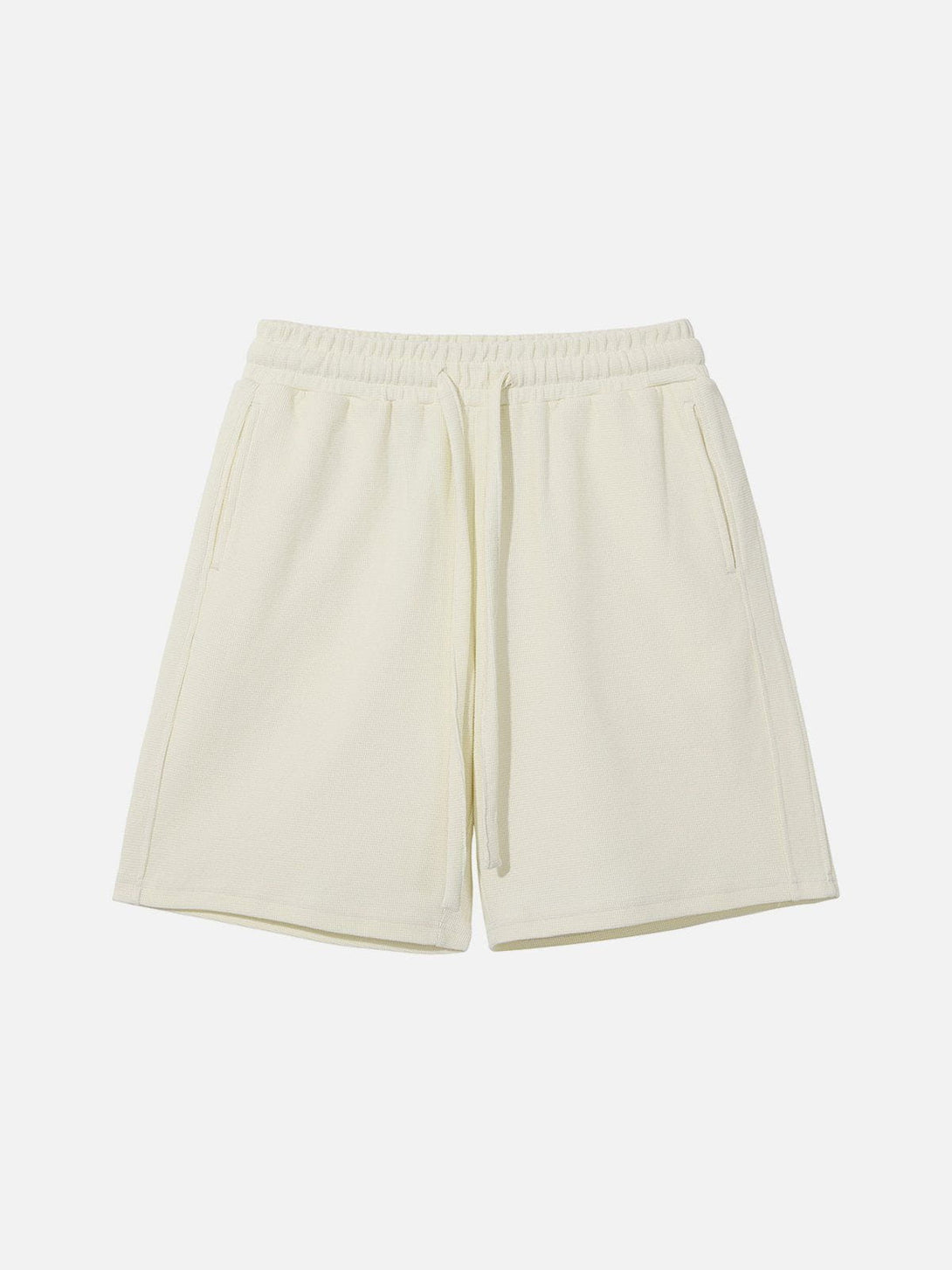 Lacezy - Solid Color Drawstring Shorts- Streetwear Fashion - lacezy.com