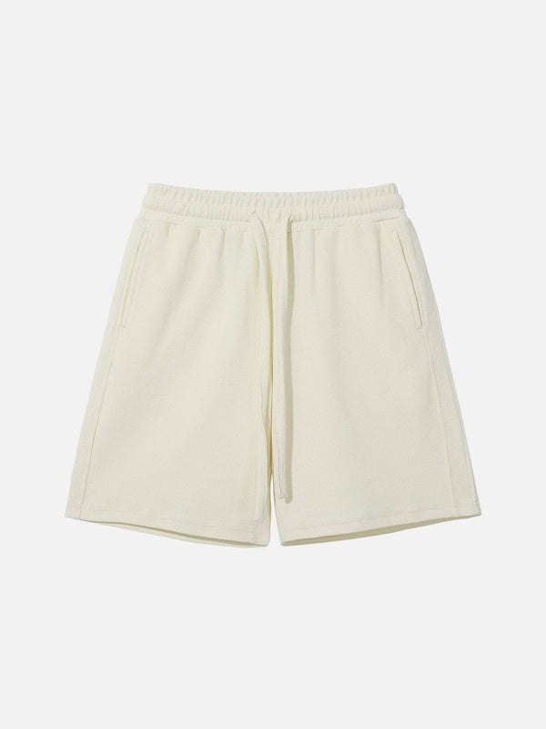 Lacezy - Solid Color Drawstring Shorts- Streetwear Fashion - lacezy.com