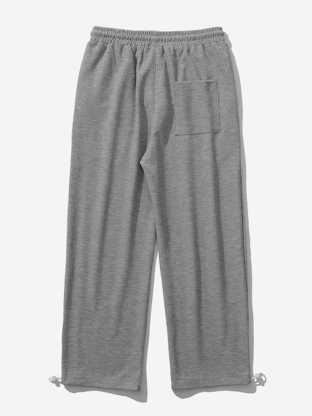 Lacezy - Solid Color Drawstring Sweatpants- Streetwear Fashion - lacezy.com