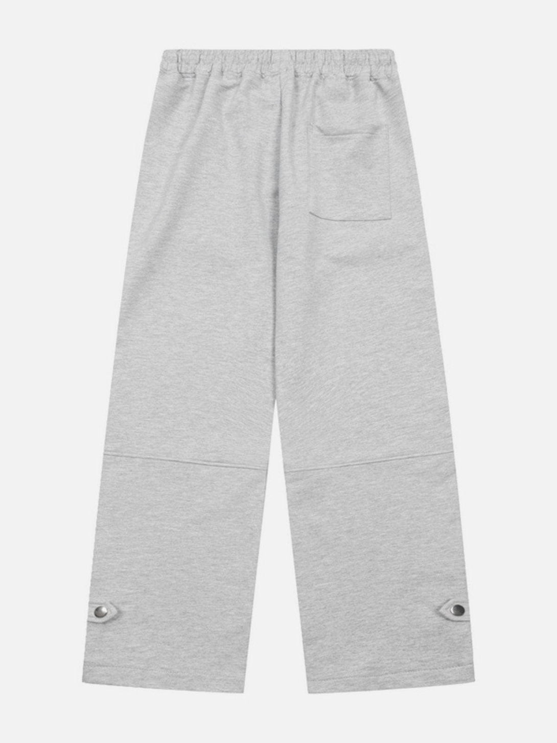 Lacezy - Solid Color Drawstring Sweatpants- Streetwear Fashion - lacezy.com