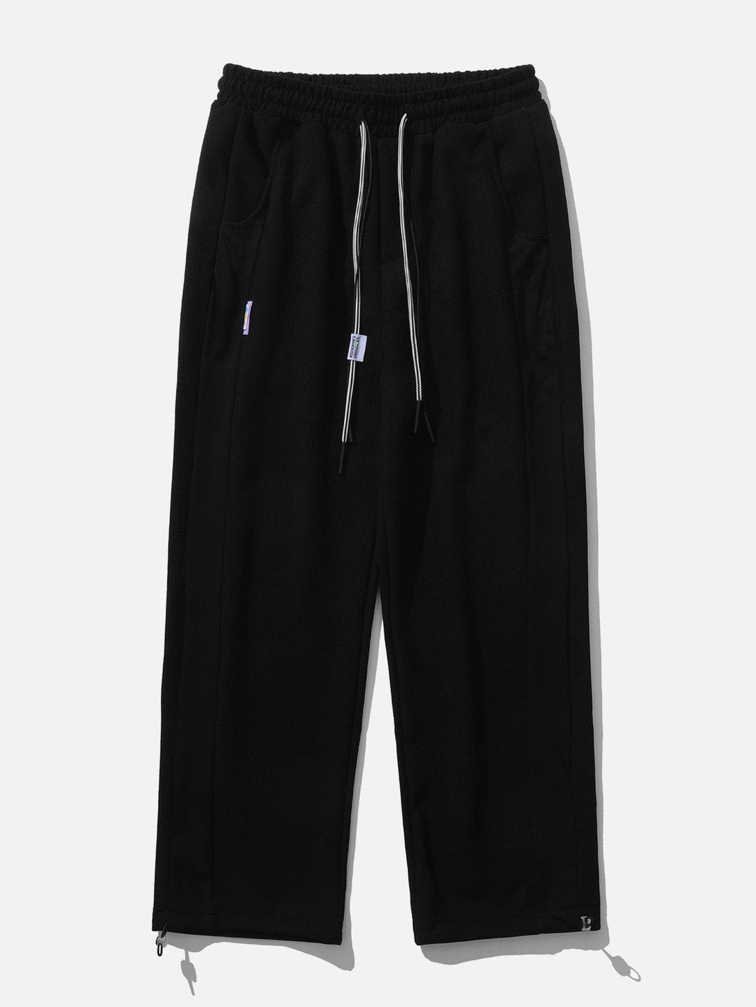 Lacezy - Solid Color Drawstring Sweatpants- Streetwear Fashion - lacezy.com