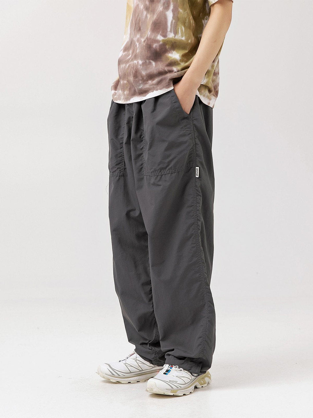 Lacezy - Solid Color Multiple Pockets Cargo Pants- Streetwear Fashion - lacezy.com