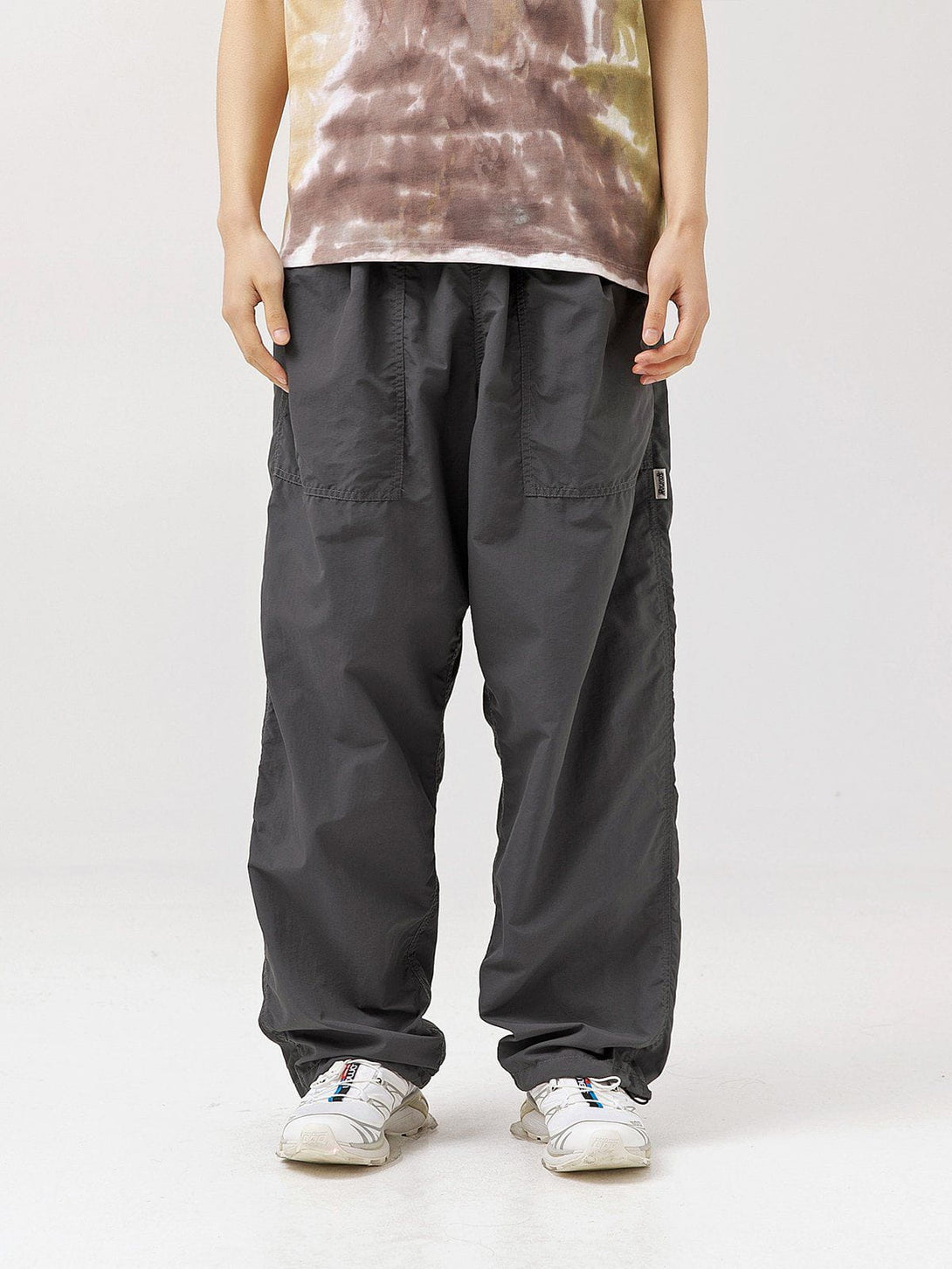 Lacezy - Solid Color Multiple Pockets Cargo Pants- Streetwear Fashion - lacezy.com