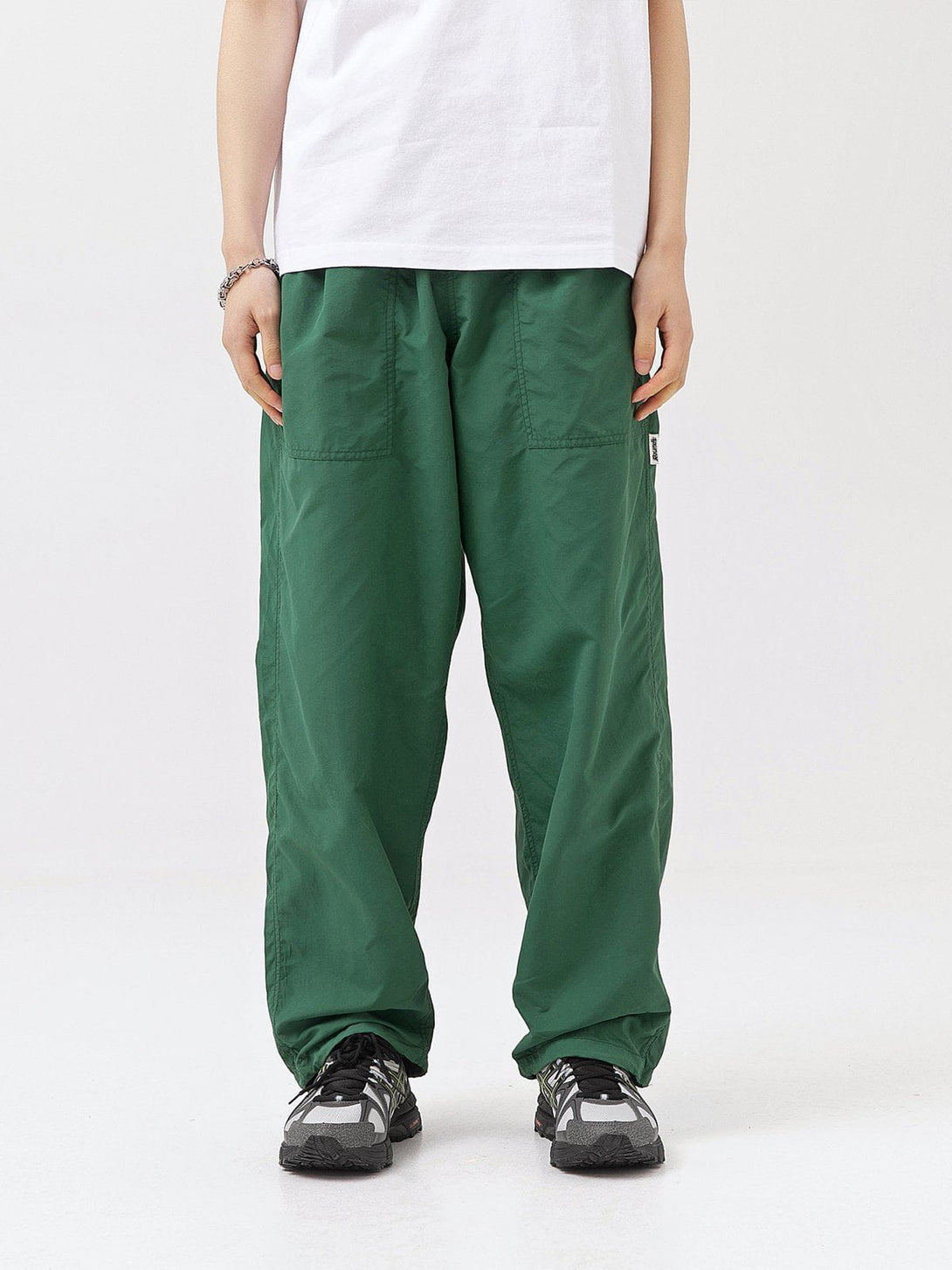 Lacezy - Solid Color Multiple Pockets Cargo Pants- Streetwear Fashion - lacezy.com