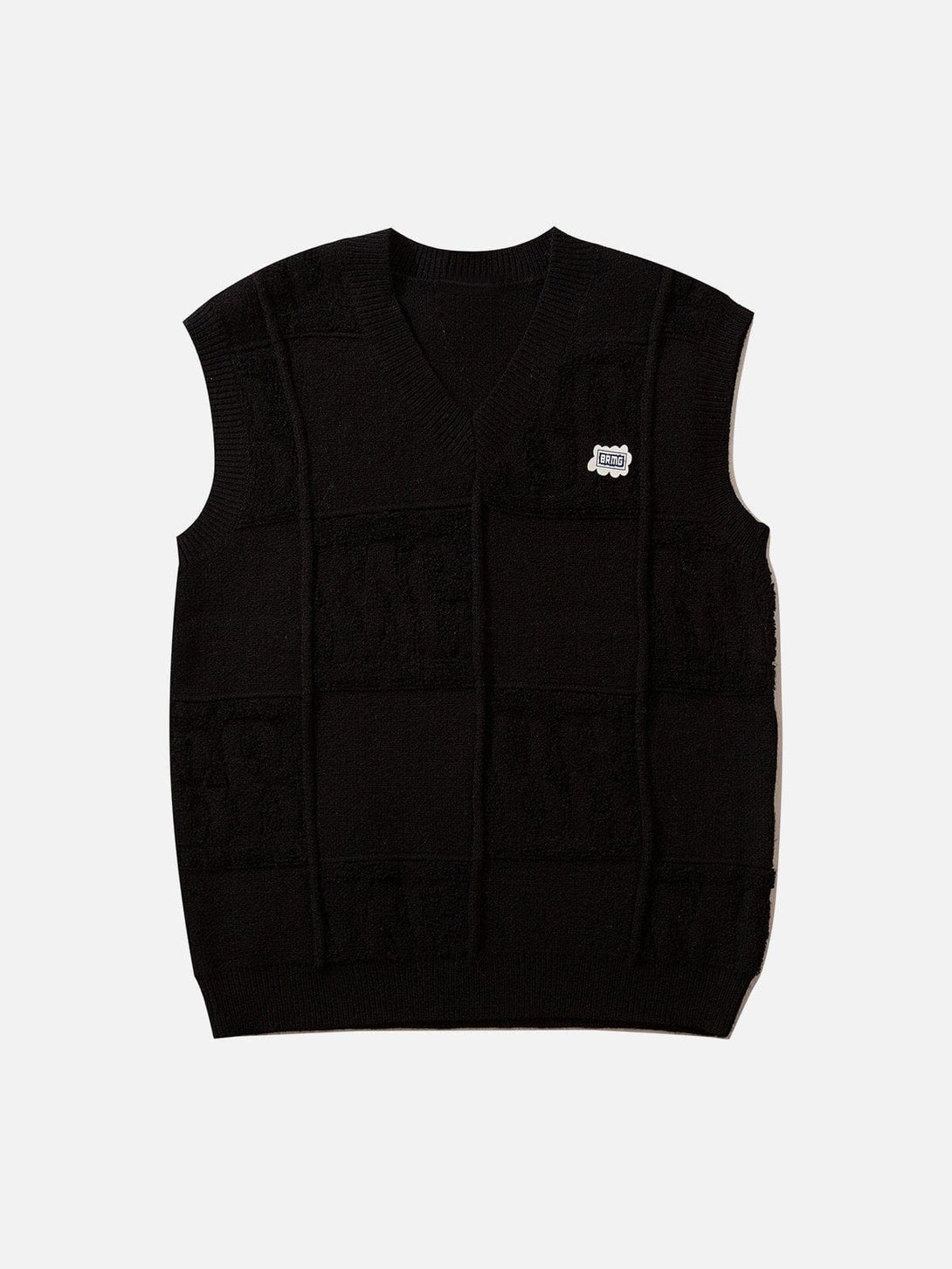 Lacezy - Solid Color Plaid Sweater Vest- Streetwear Fashion - lacezy.com