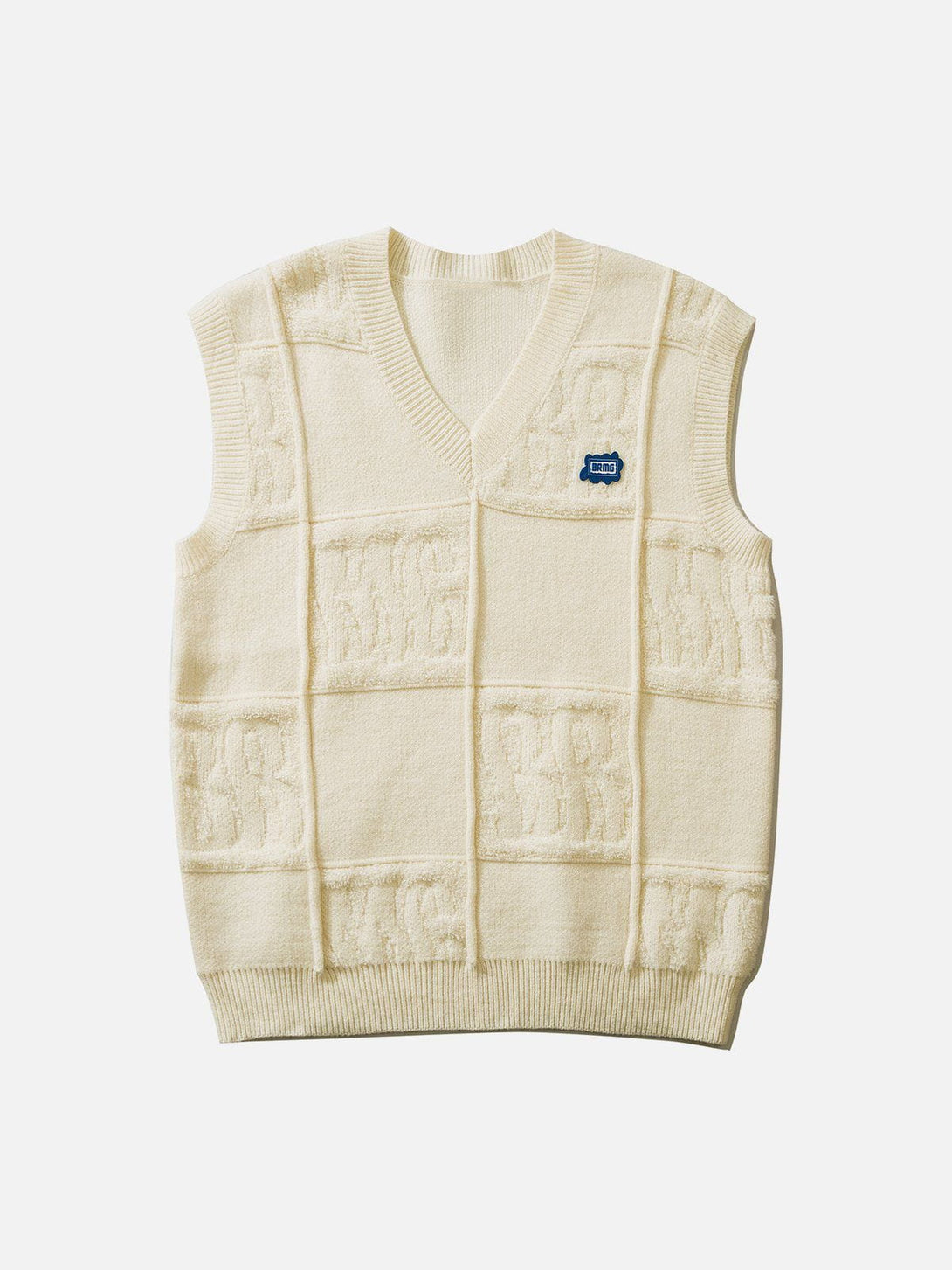 Lacezy - Solid Color Plaid Sweater Vest- Streetwear Fashion - lacezy.com