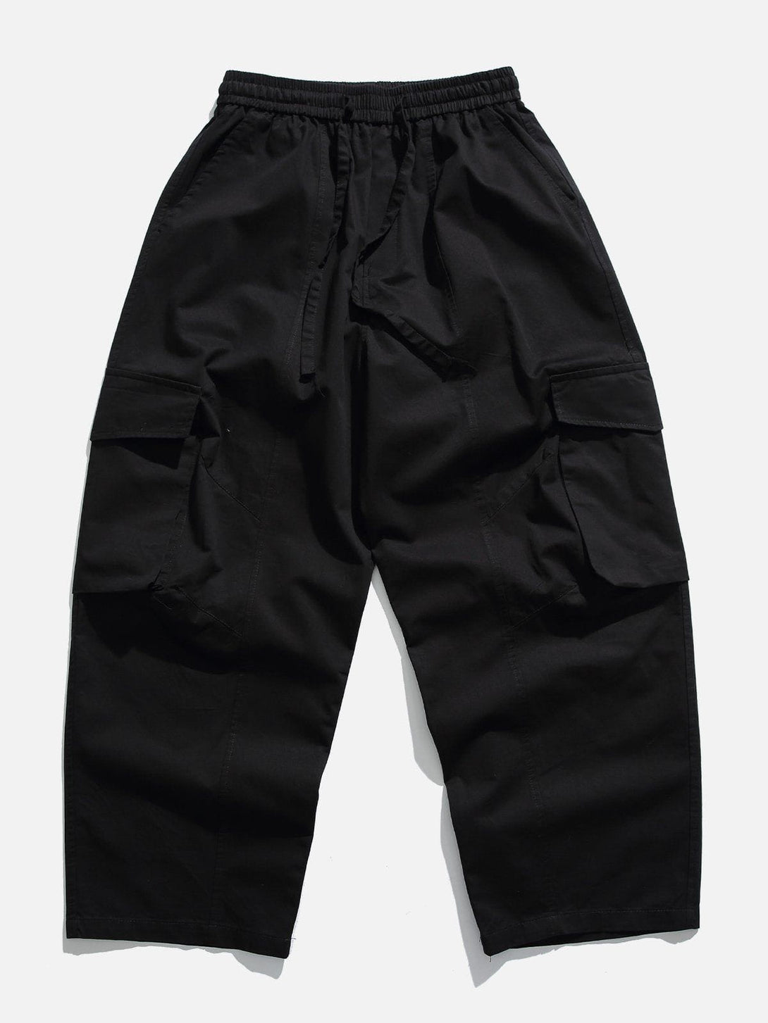 Lacezy - Solid Color Pocket Cargo Pants- Streetwear Fashion - lacezy.com