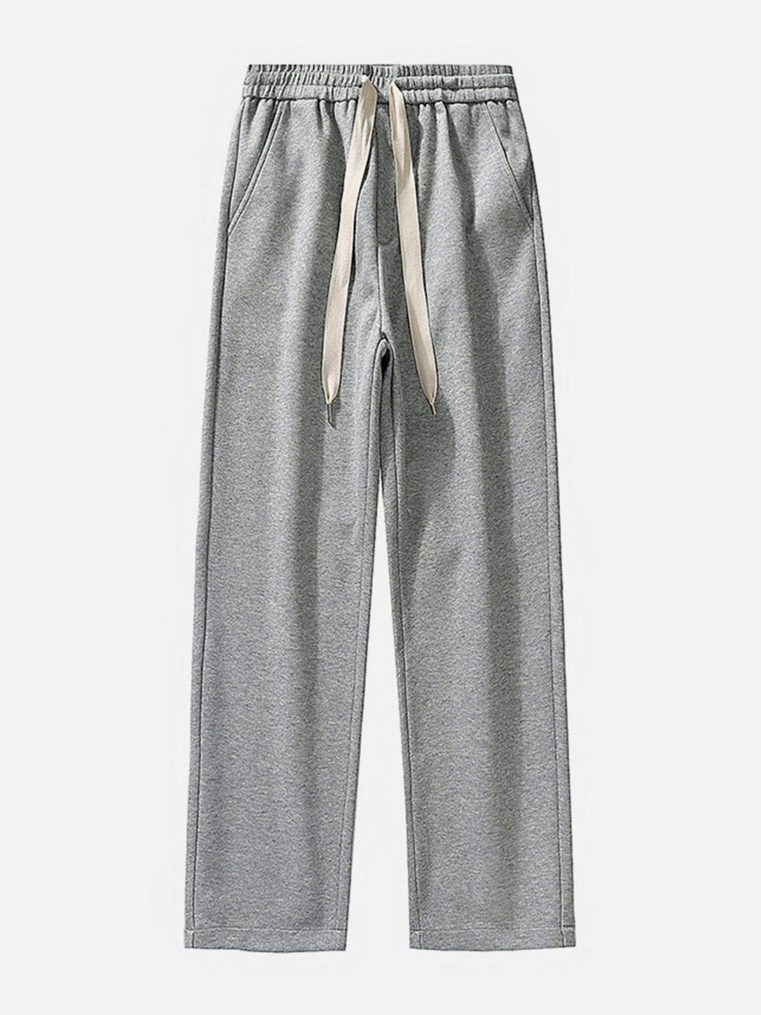 Lacezy - Solid Color Slack Drawstring Pants- Streetwear Fashion - lacezy.com