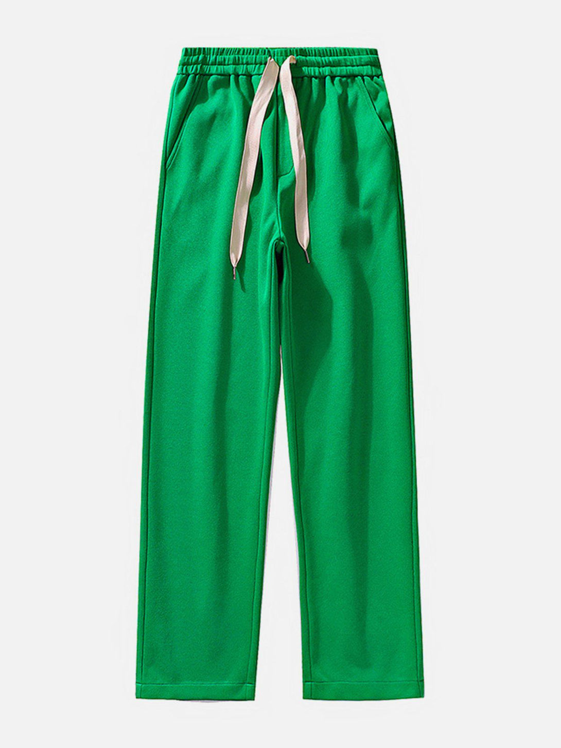 Lacezy - Solid Color Slack Drawstring Pants- Streetwear Fashion - lacezy.com