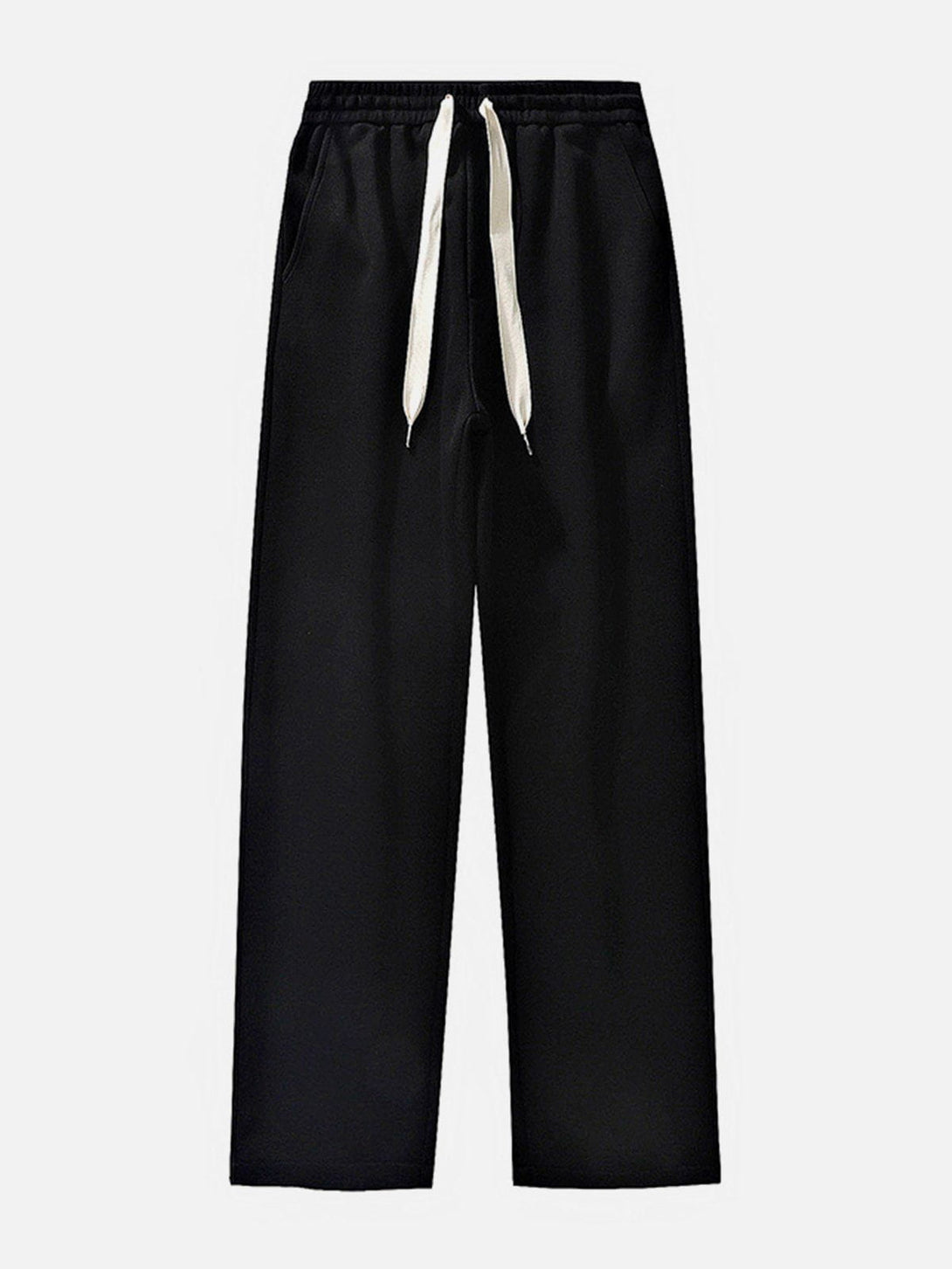 Lacezy - Solid Color Slack Drawstring Pants- Streetwear Fashion - lacezy.com