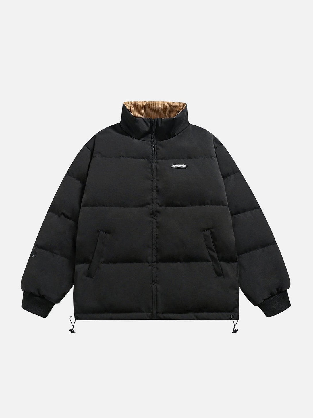 Lacezy - Solid Color Stand Collar Winter Coat- Streetwear Fashion - lacezy.com