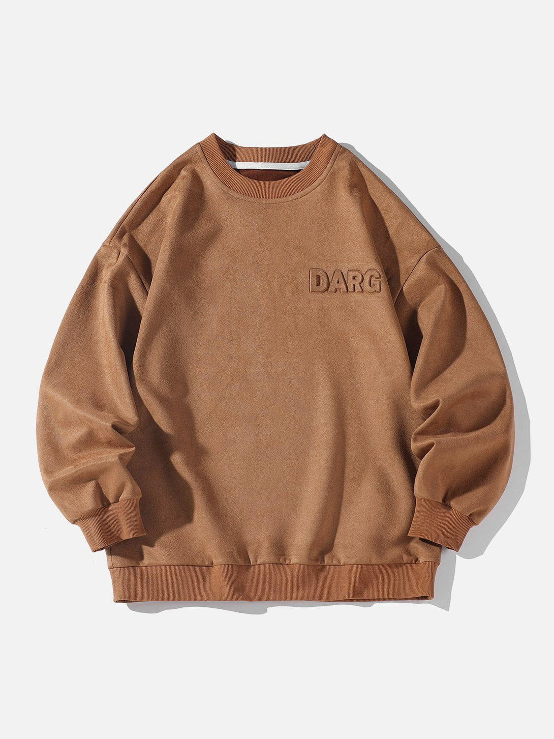 Lacezy - Solid Color Suede Sweatshirt- Streetwear Fashion - lacezy.com