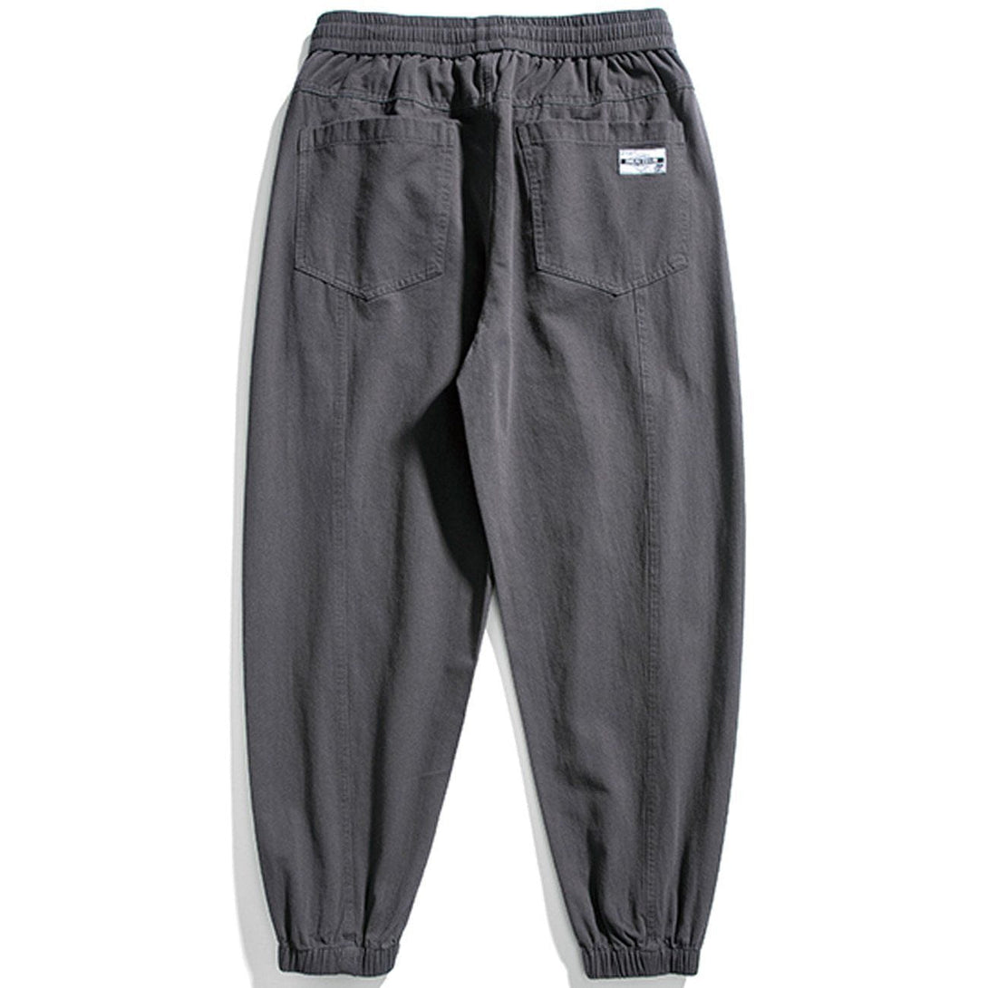 Lacezy - Solid Color Sweatpants- Streetwear Fashion - lacezy.com