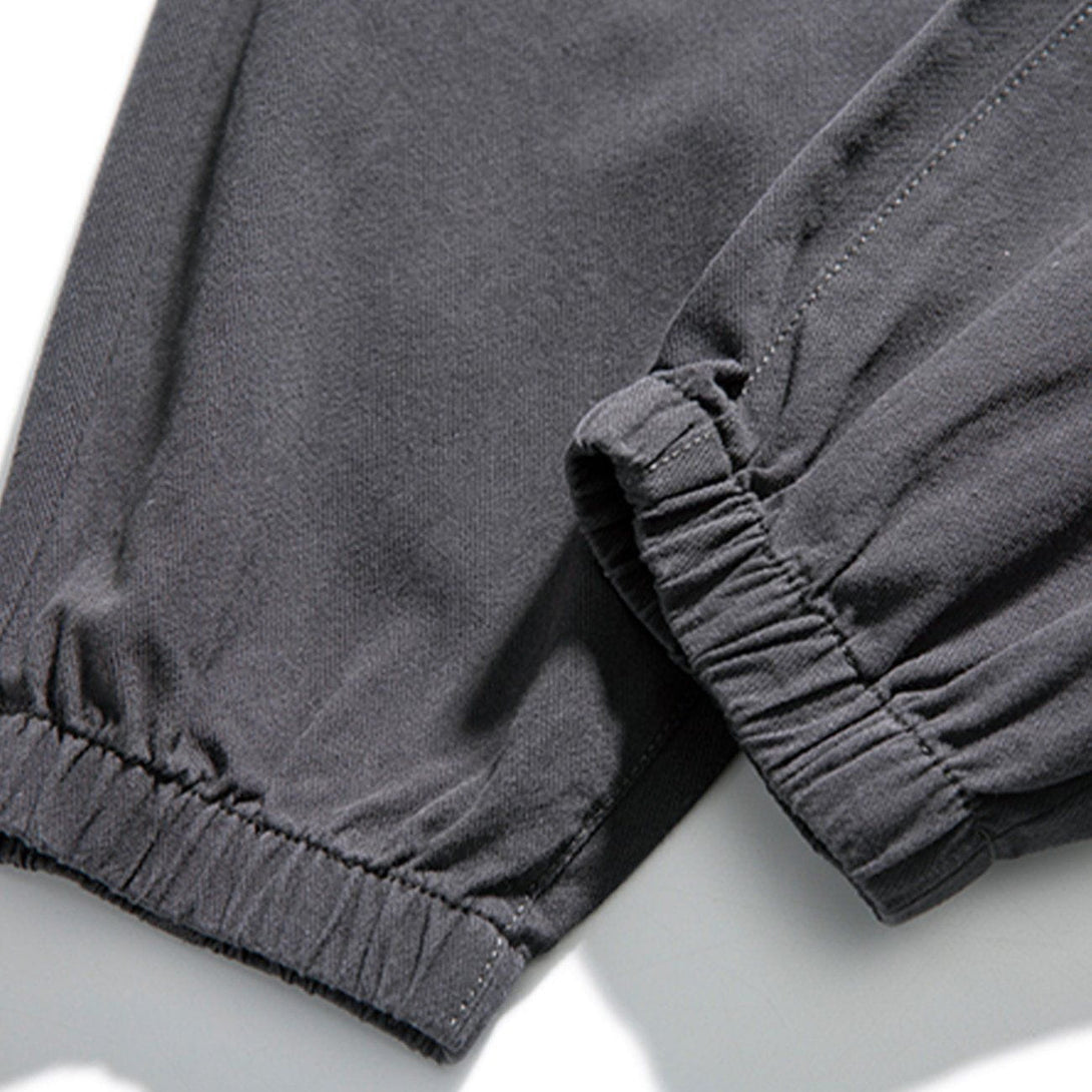 Lacezy - Solid Color Sweatpants- Streetwear Fashion - lacezy.com