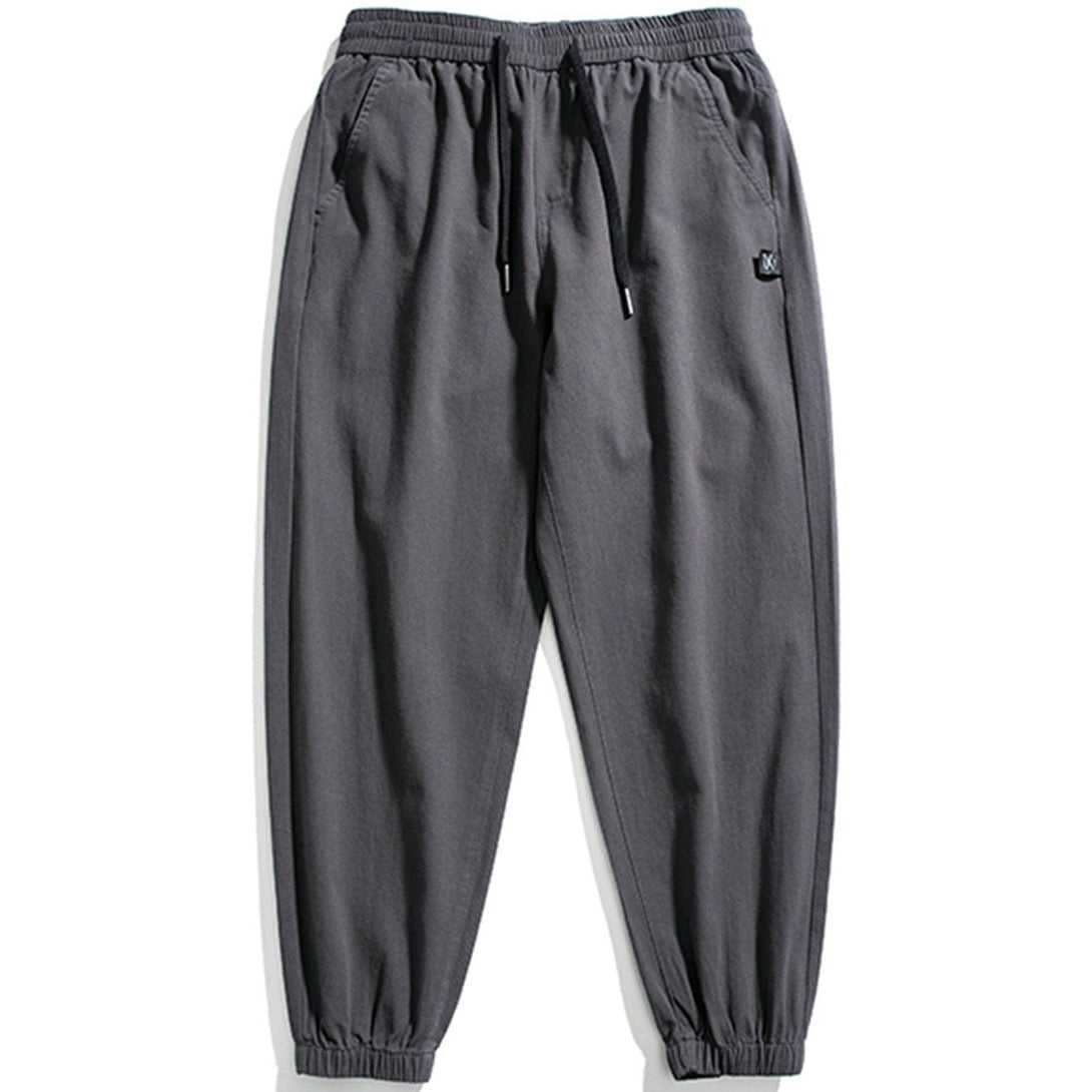 Lacezy - Solid Color Sweatpants- Streetwear Fashion - lacezy.com