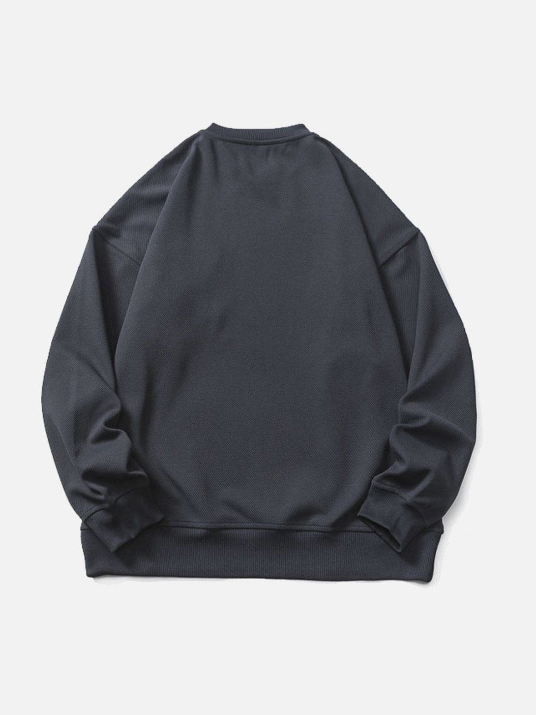 Lacezy - Solid Color Sweatshirt- Streetwear Fashion - lacezy.com