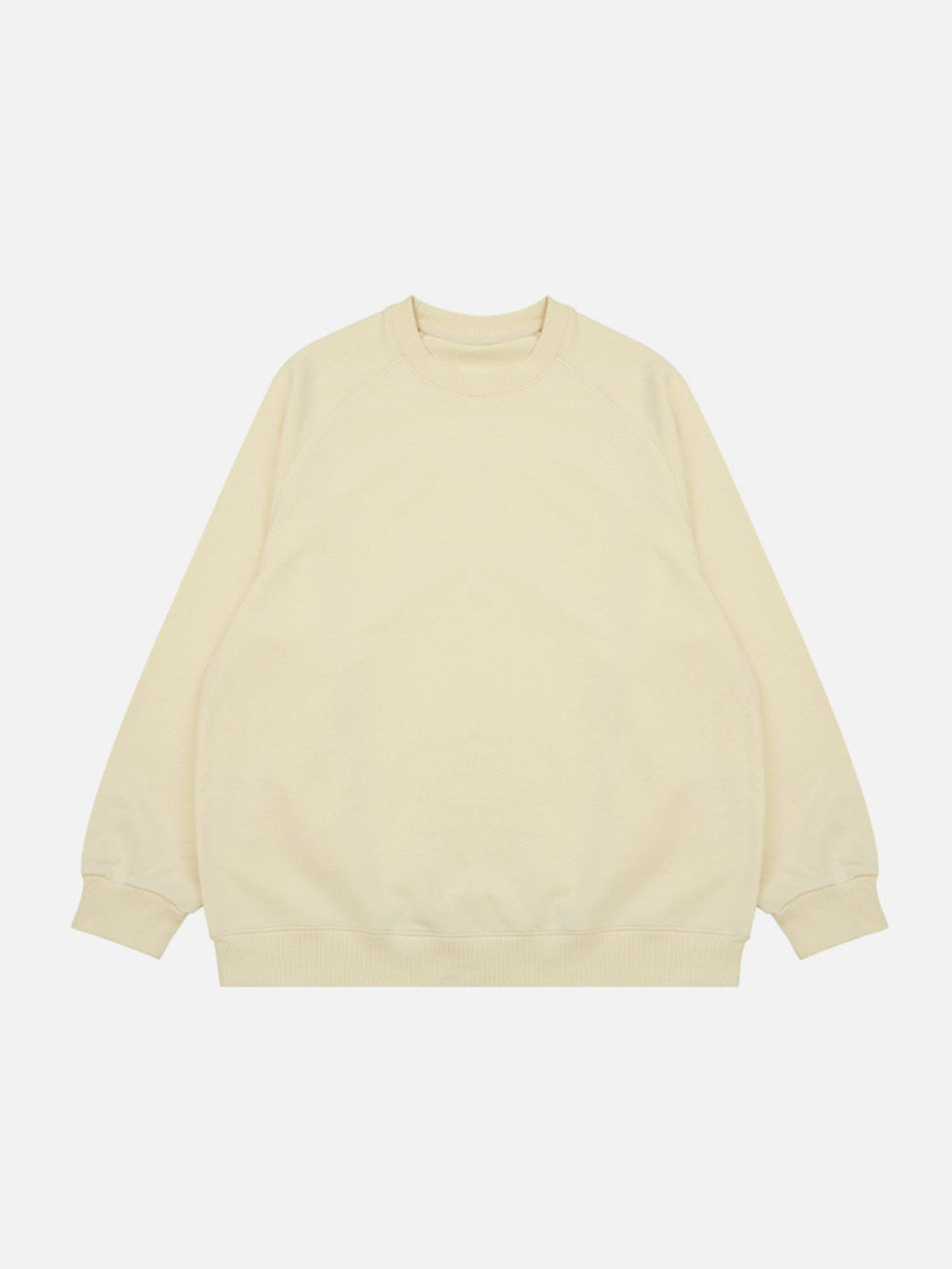 Lacezy - Solid Color Sweatshirt- Streetwear Fashion - lacezy.com