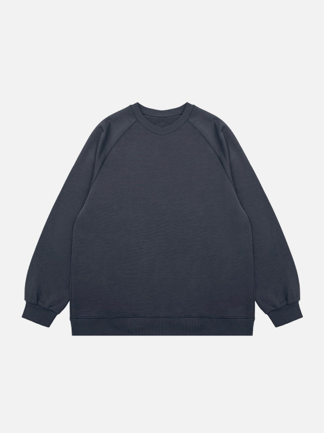 Lacezy - Solid Color Sweatshirt- Streetwear Fashion - lacezy.com