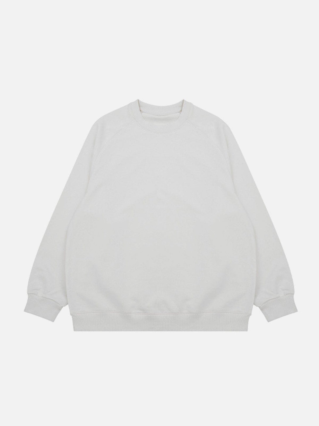 Lacezy - Solid Color Sweatshirt- Streetwear Fashion - lacezy.com