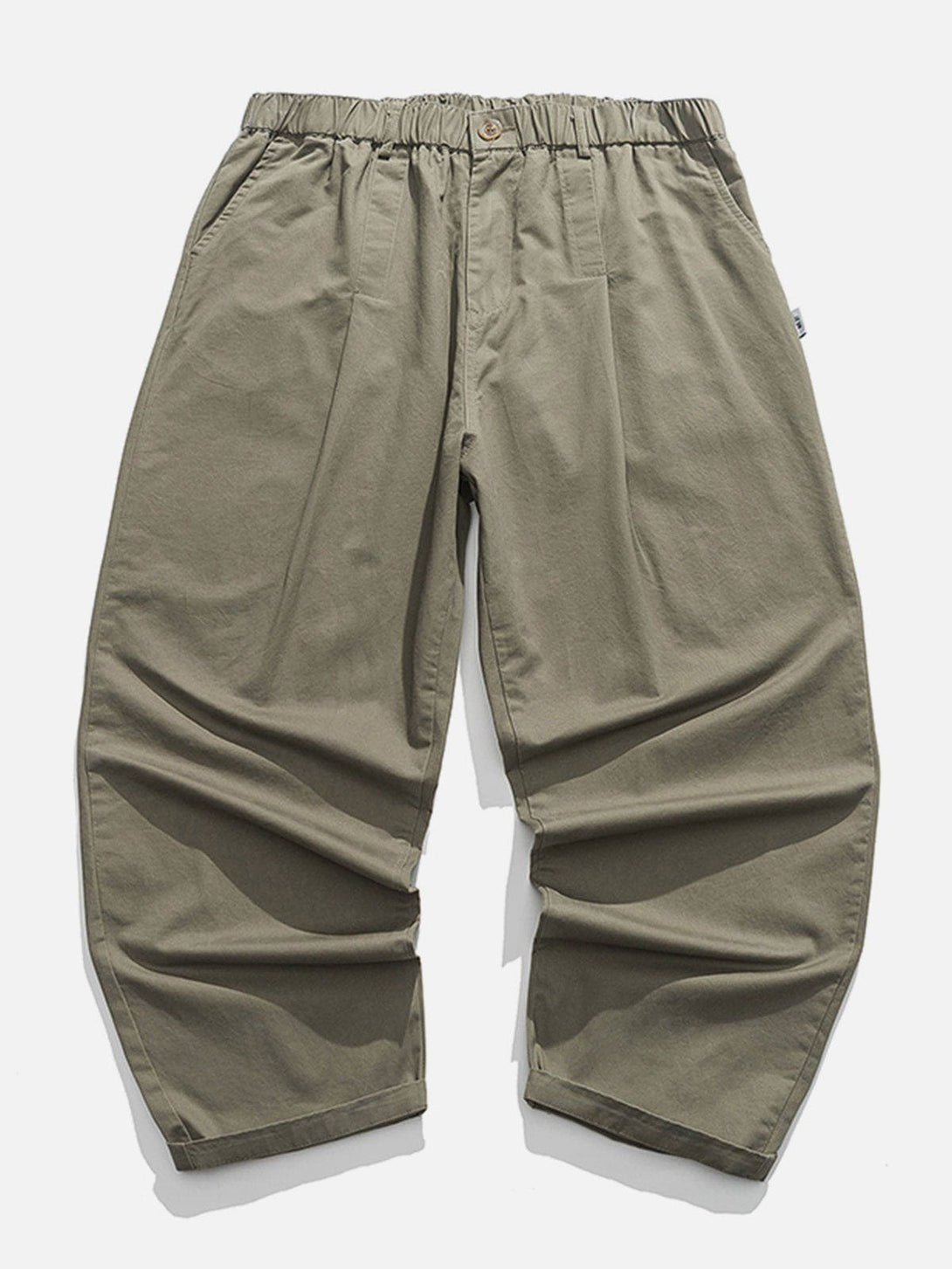 Lacezy - Solid Color Twill Cargo Pants- Streetwear Fashion - lacezy.com