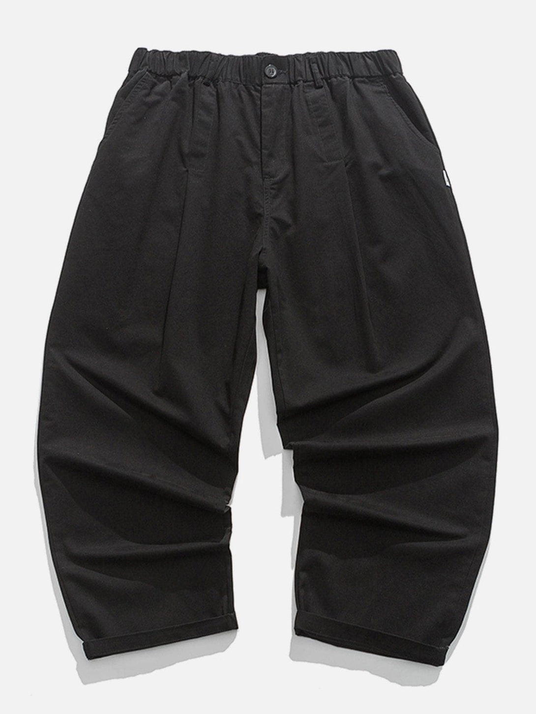 Lacezy - Solid Color Twill Cargo Pants- Streetwear Fashion - lacezy.com