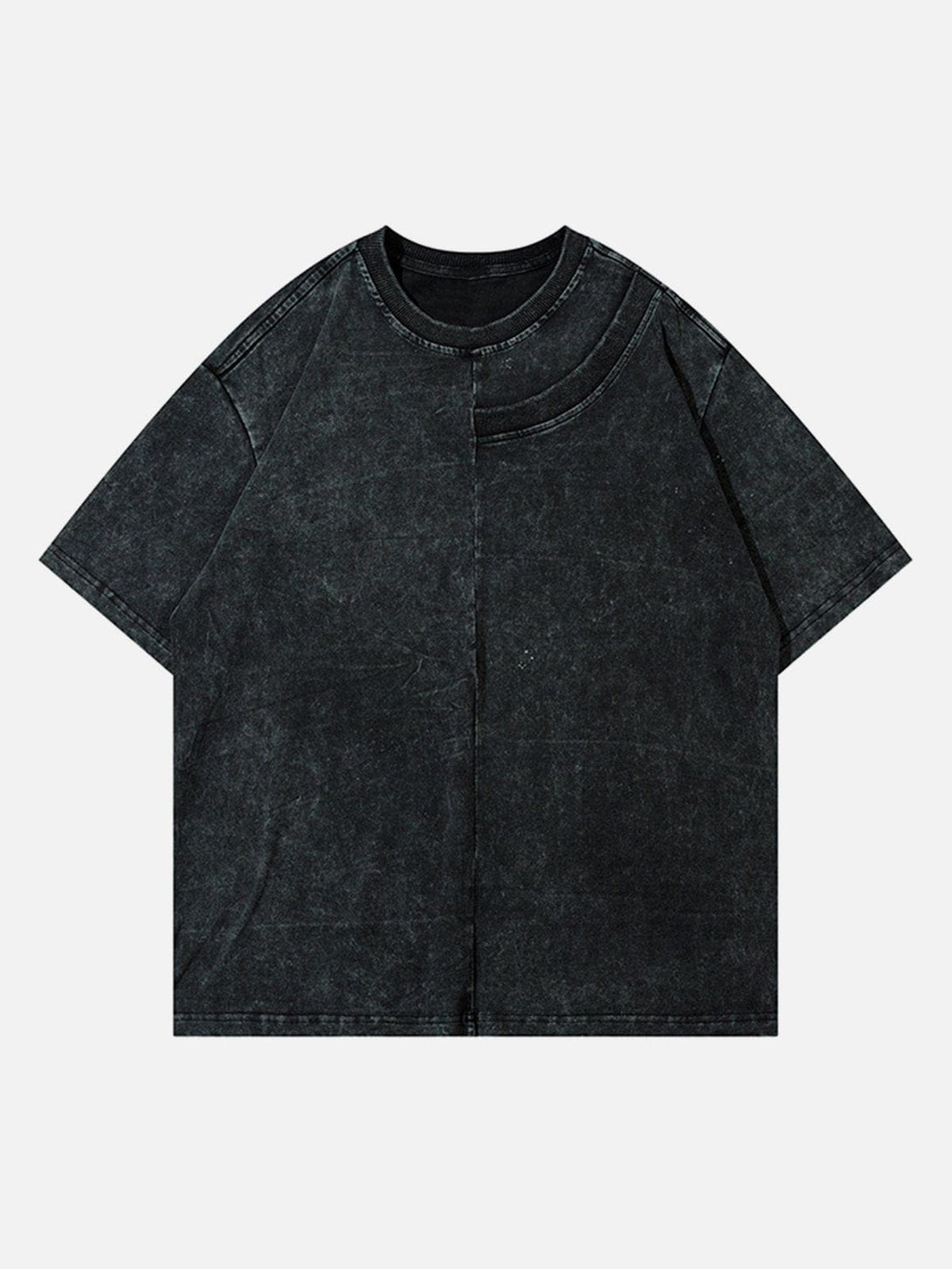 Lacezy - Solid Color Washed Tee- Streetwear Fashion - lacezy.com