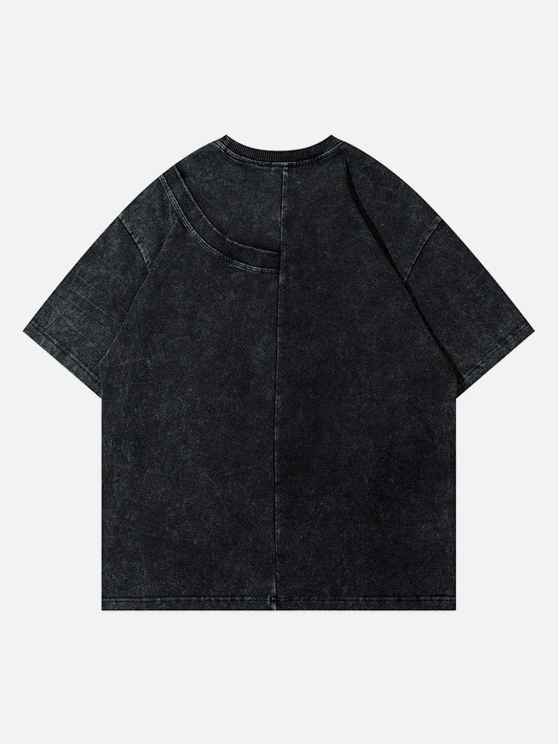 Lacezy - Solid Color Washed Tee- Streetwear Fashion - lacezy.com