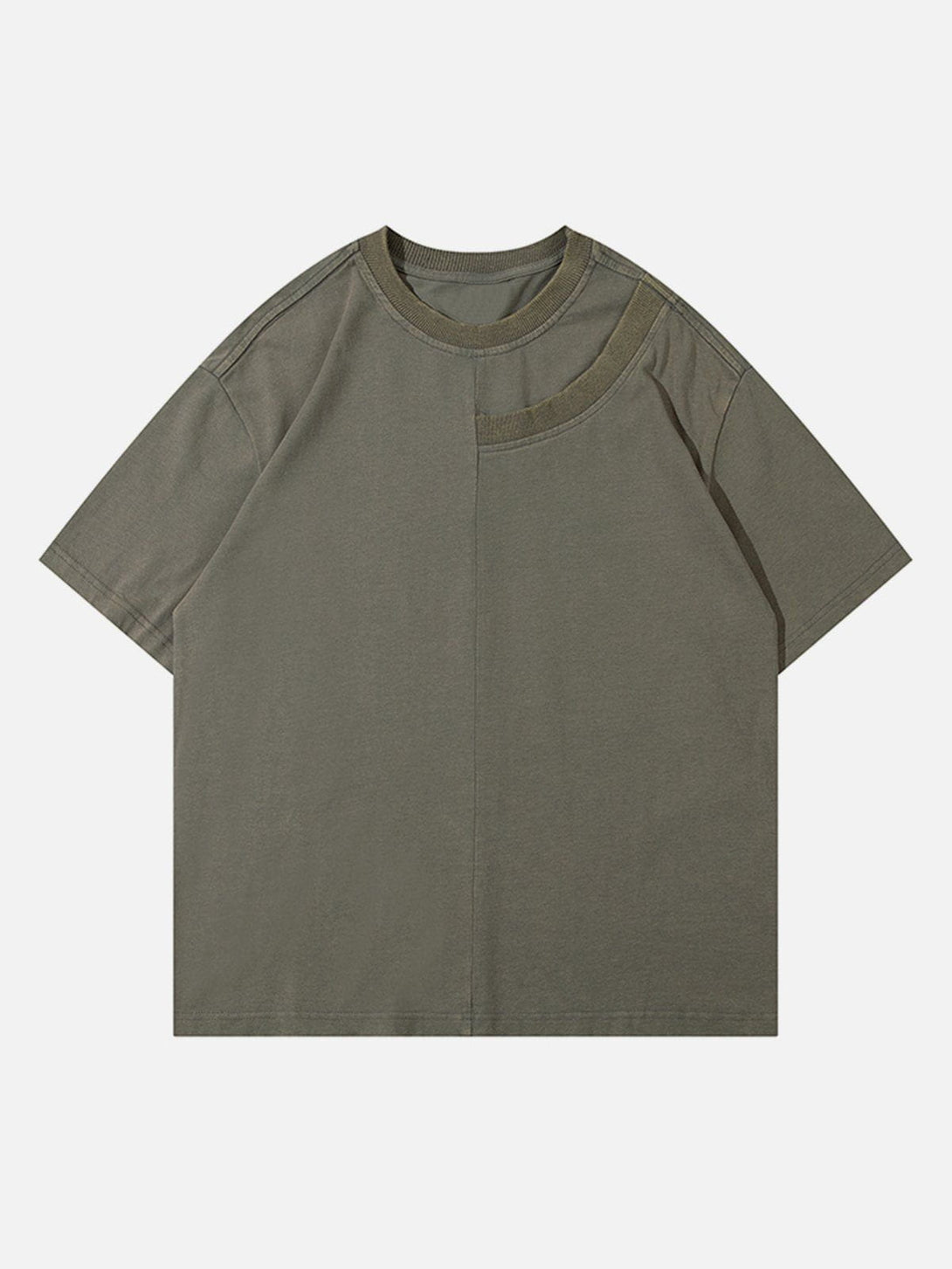 Lacezy - Solid Color Washed Tee- Streetwear Fashion - lacezy.com