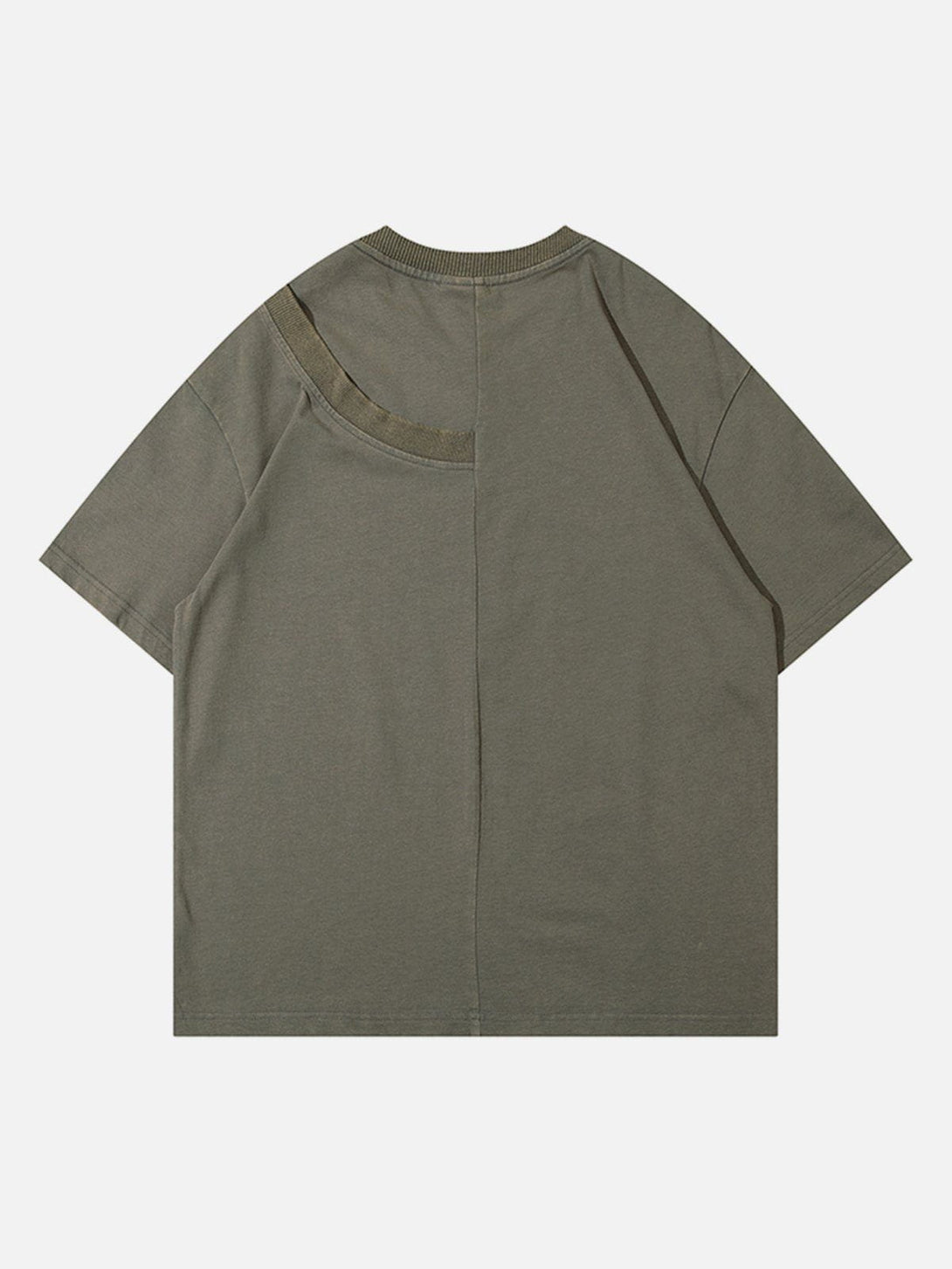 Lacezy - Solid Color Washed Tee- Streetwear Fashion - lacezy.com