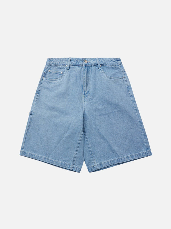 Lacezy - Solid Denim Shorts- Streetwear Fashion - lacezy.com