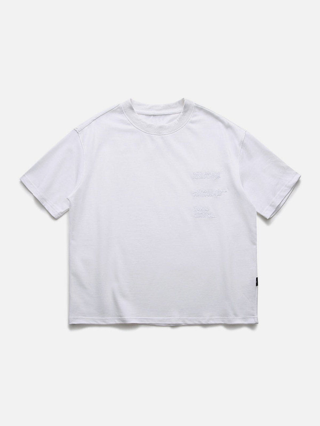 Lacezy - Solid Embroidery Letter Tee- Streetwear Fashion - lacezy.com