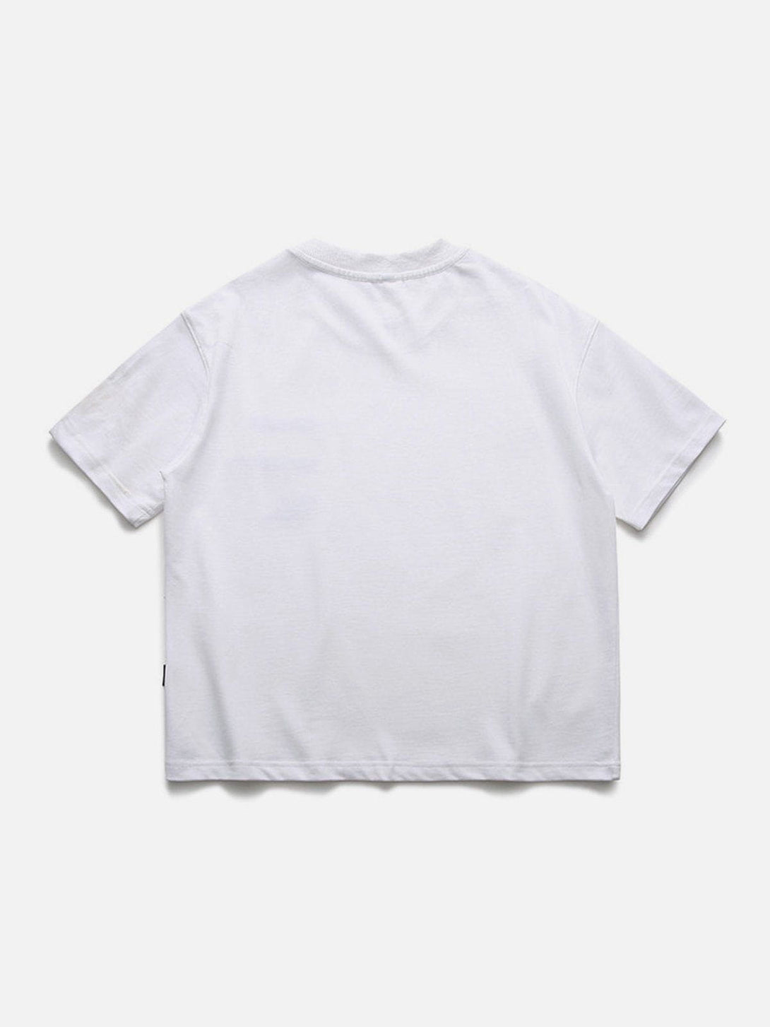 Lacezy - Solid Embroidery Letter Tee- Streetwear Fashion - lacezy.com