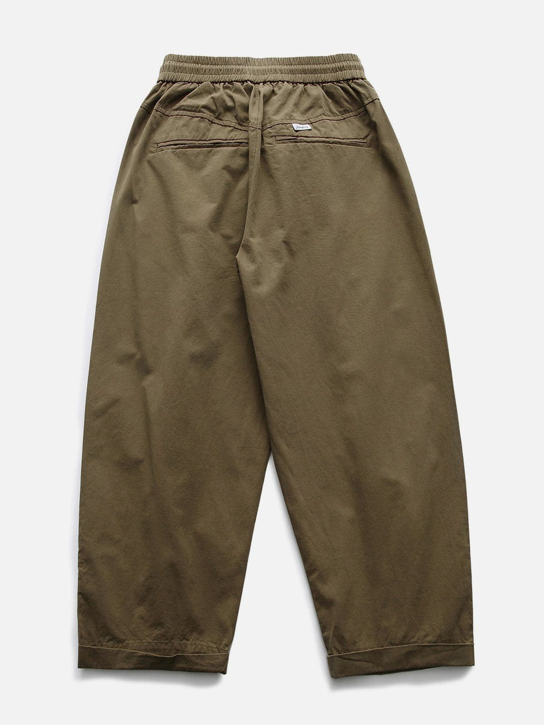 Lacezy - Solid Fold Drawstring Cargo Pants- Streetwear Fashion - lacezy.com