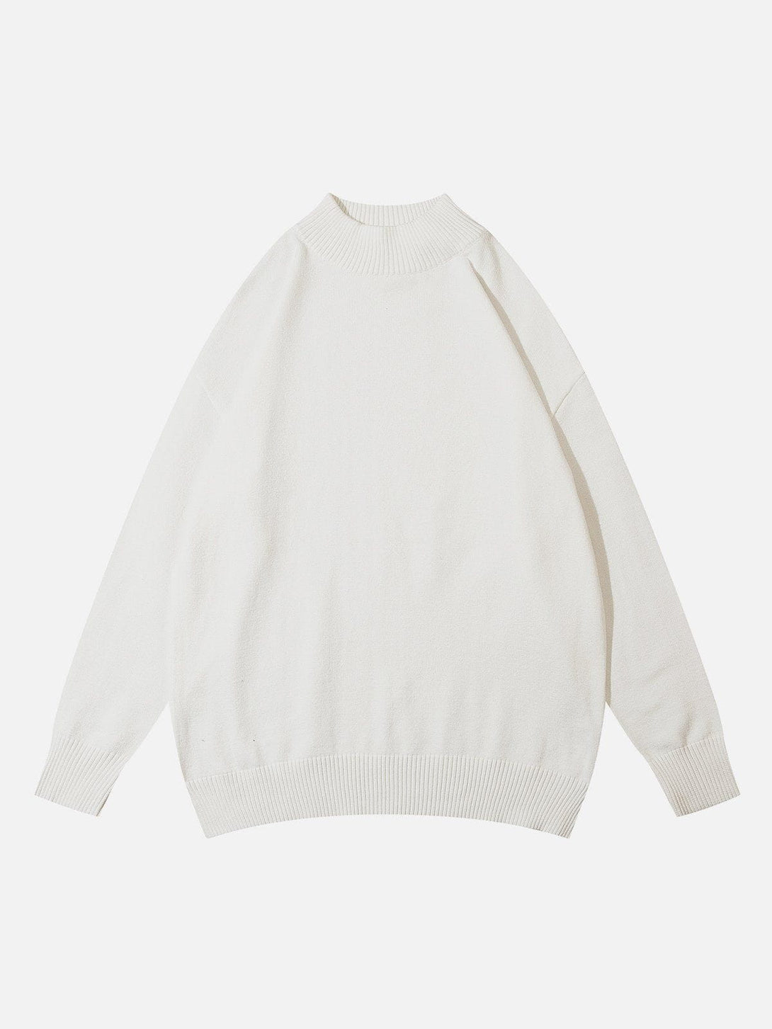 Lacezy - Solid Half Turtleneck Sweater- Streetwear Fashion - lacezy.com