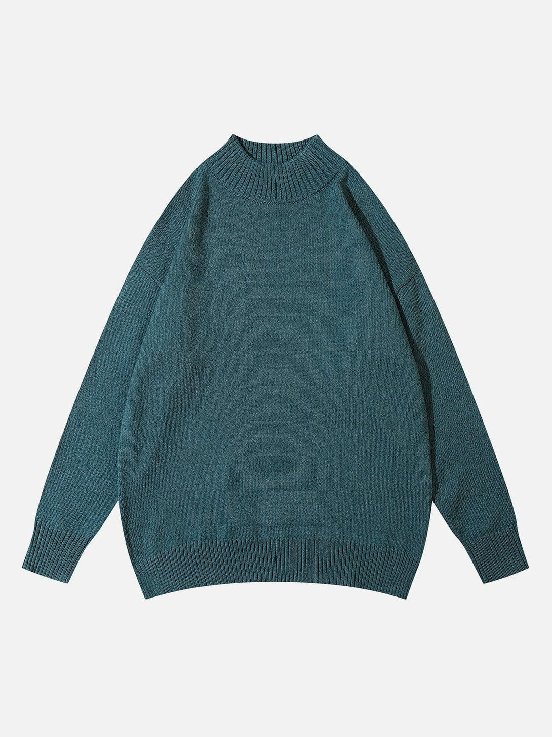 Lacezy - Solid Half Turtleneck Sweater- Streetwear Fashion - lacezy.com