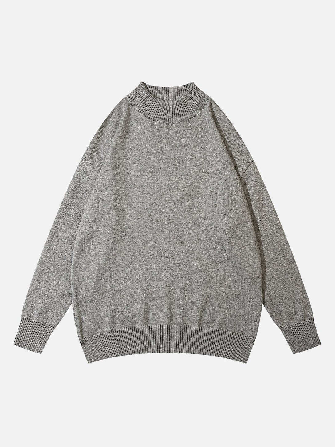 Lacezy - Solid Half Turtleneck Sweater- Streetwear Fashion - lacezy.com