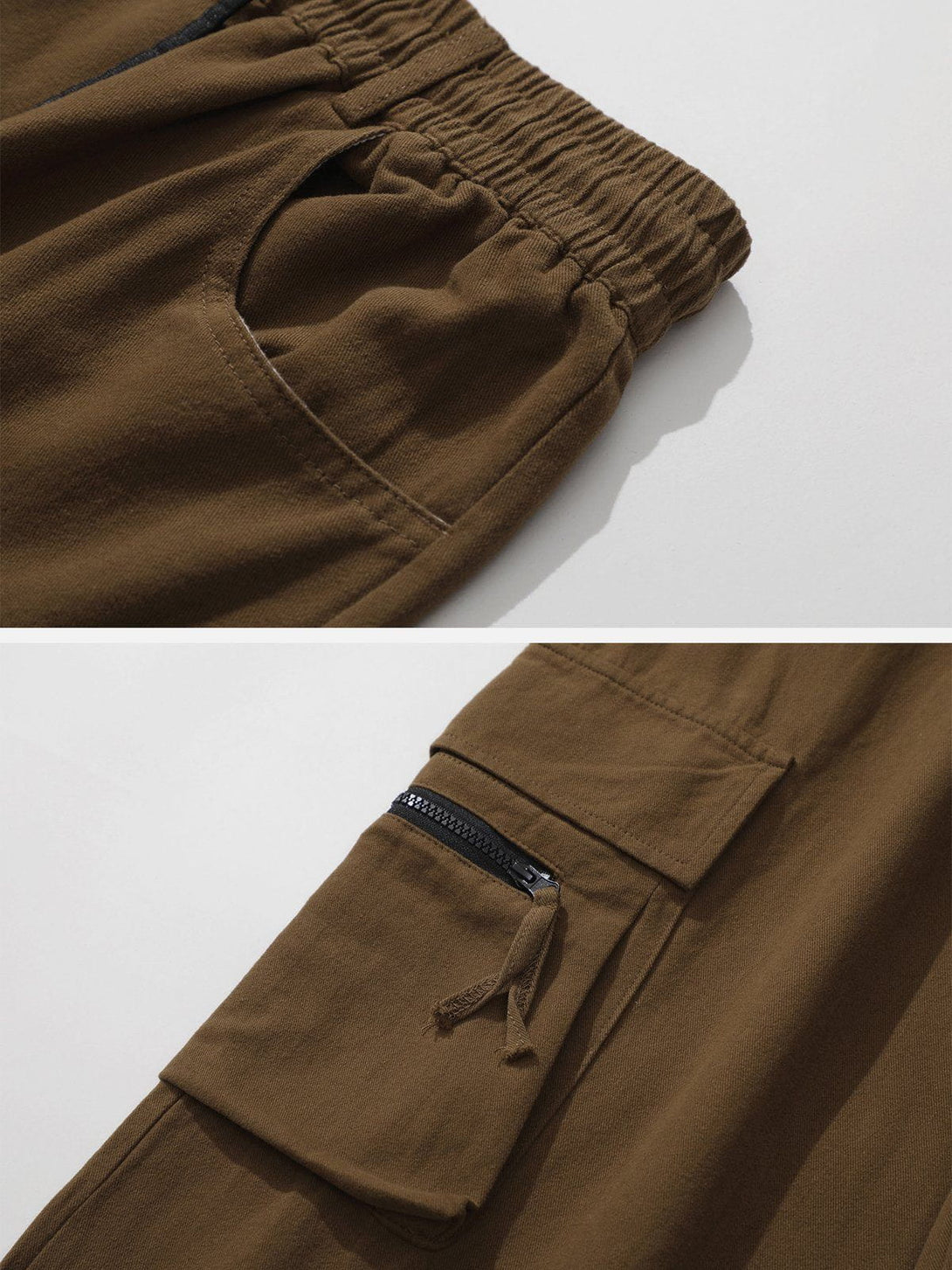 Lacezy - Solid Multi-Pocket Cargo Pants- Streetwear Fashion - lacezy.com